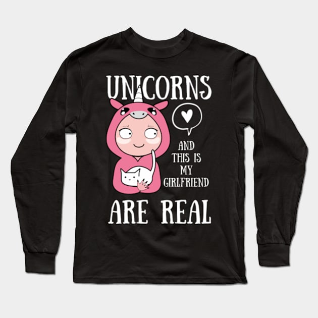 My girlfriend unicorn Long Sleeve T-Shirt by art\kasha